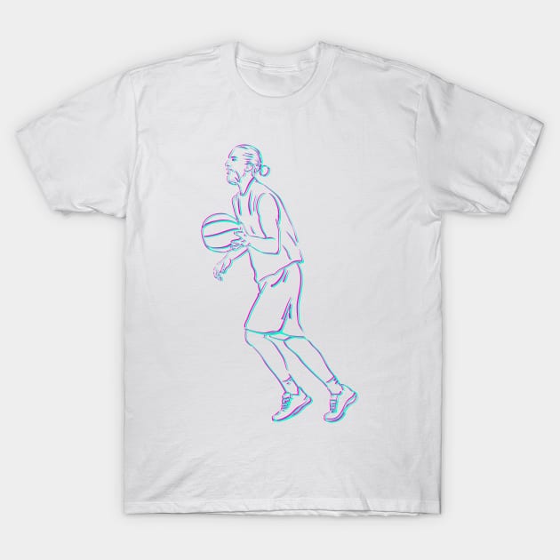 Basketball Player #8 T-Shirt by Olga Berlet